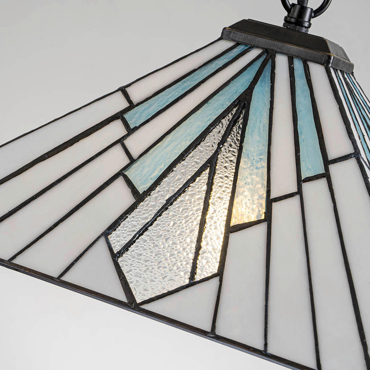 HÄNGELEUCHTE 38/180 cm  - Dunkelbraun/Multicolor, KONVENTIONELL, Glas/Metall (38/180cm) - Elstead Lighting