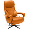RELAXSESSEL in Leder Orange  - Schwarz/Orange, Design, Leder/Metall (75/106/88cm) - Dieter Knoll
