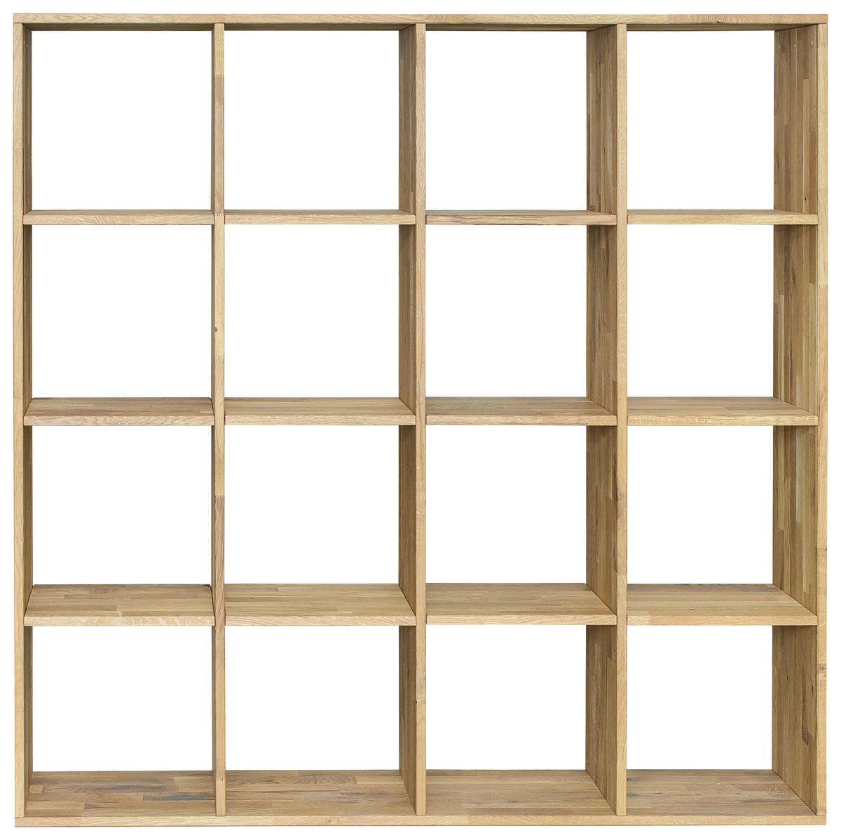 REGAL Wildeiche massiv Eichefarben  - Eichefarben, Natur, Holz (149/149/35cm) - Livetastic