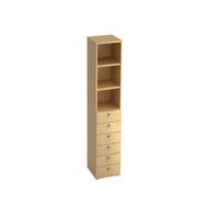 REGAL Ahornfarben  - Ahornfarben/Alufarben, KONVENTIONELL, Holzwerkstoff/Metall (40/215,6/42cm) - Venda