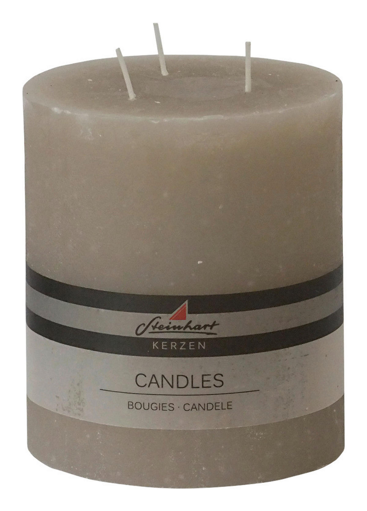 DREIDOCHTKERZE 12/14 cm  - Taupe, Basics (12/14cm) - Steinhart