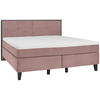 BOXSPRINGBETT 160/200 cm  Rosa  - Schwarz/Rosa, Design, Holz/Textil (160/200cm) - Hom`in