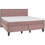 BOXSPRINGBETT 160/200 cm  in Rosa  - Schwarz/Rosa, Design, Holz/Textil (160/200cm) - Hom`in