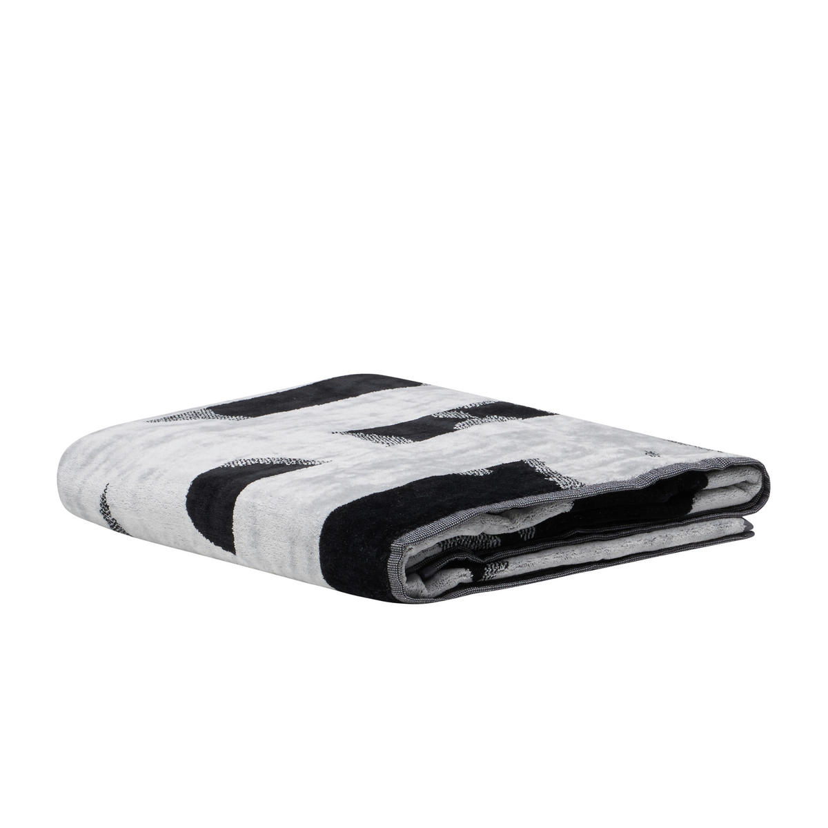 STRANDTUCH FLORASHADOW Schwarz 95/180 cm  - Schwarz, Basics, Textil (95/180cm) - Diesel