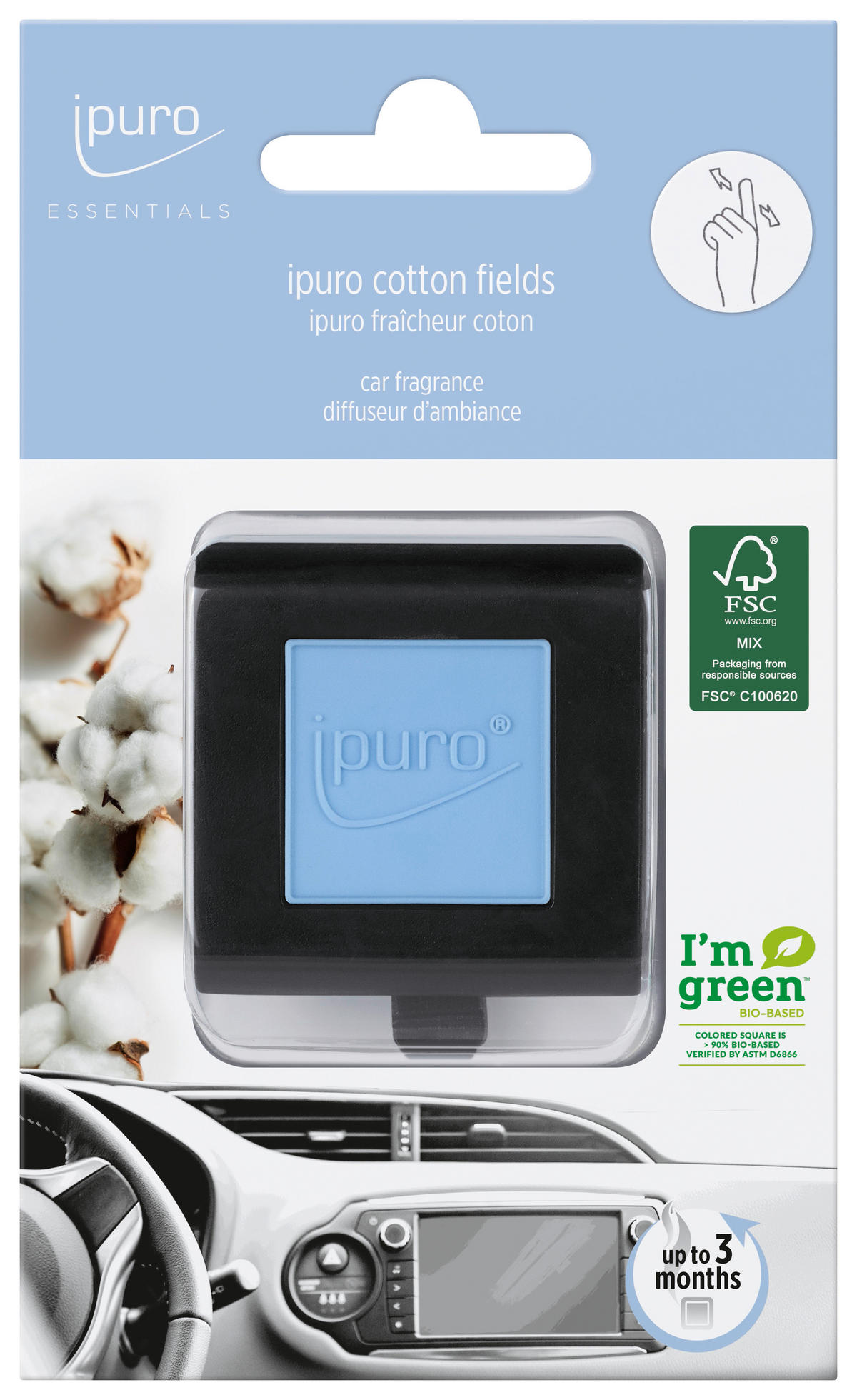 ODORIZANT   - negru, Basics, plastic (1,8/7,5/12,5cm) - Ipuro