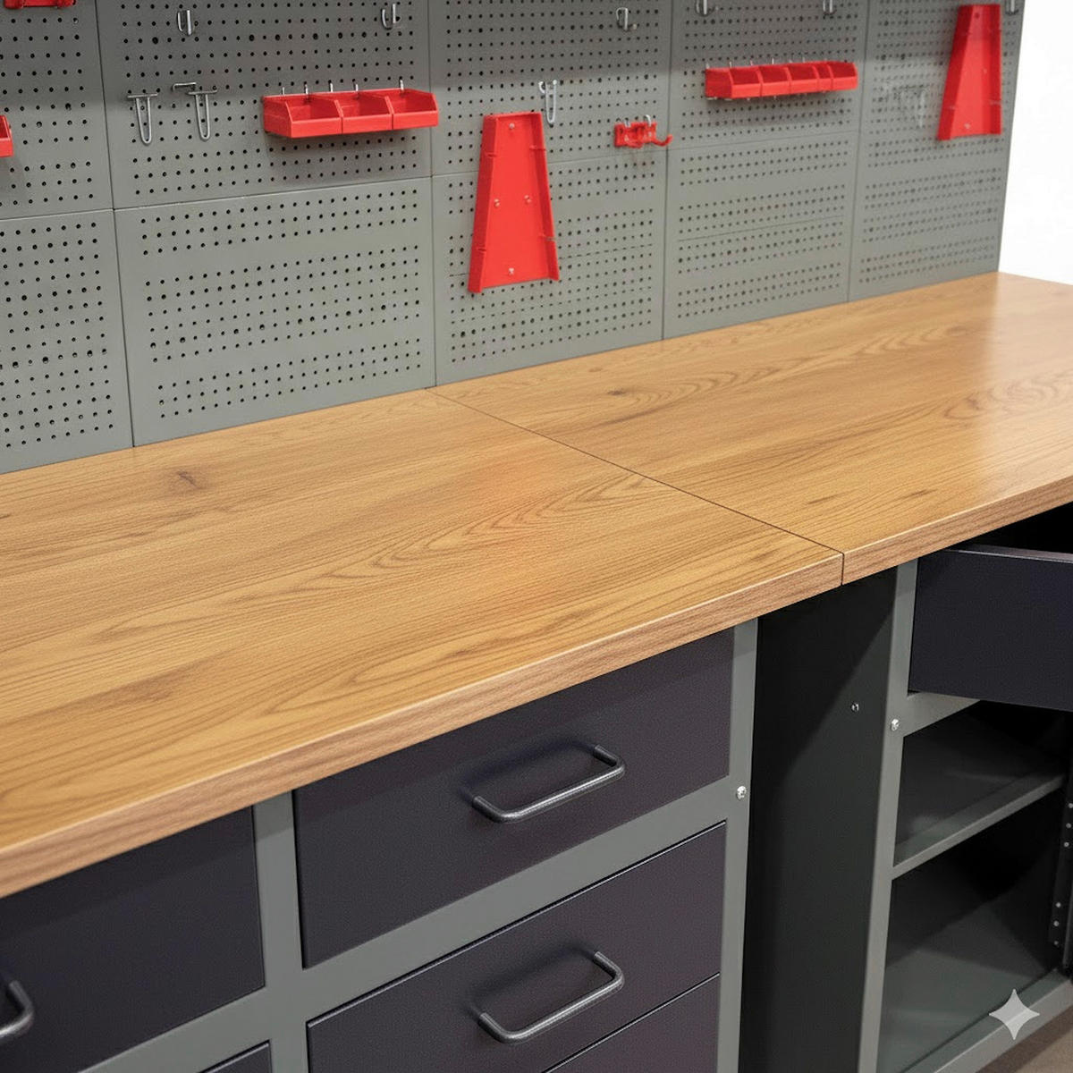 WERKZEUGWAND  - Schwarz, MODERN, Holz/Metall (240cm) - Prestige Home