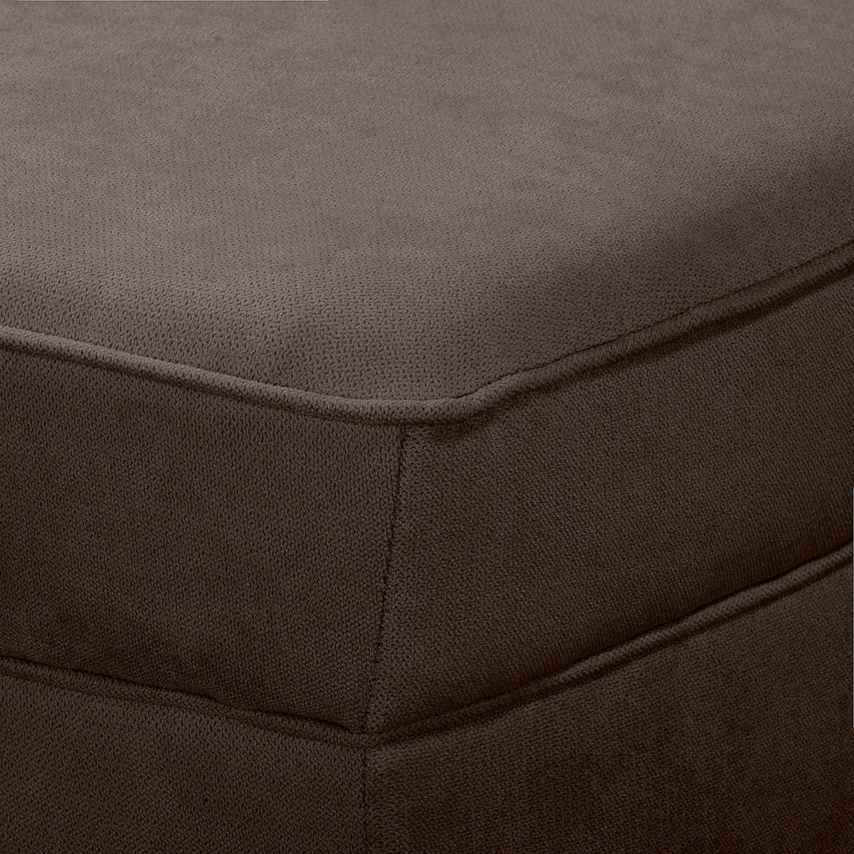 RÉCAMIERE Mikrofaser Graubraun  - Graubraun/Braun, Design, Holz/Textil (185/93/75cm) - Livetastic