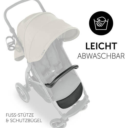 BUGGY RAPID 4D AIR  - Schwarz/Olivgrün, Basics, Textil/Metall (45,5/29/72cm) - Hauck