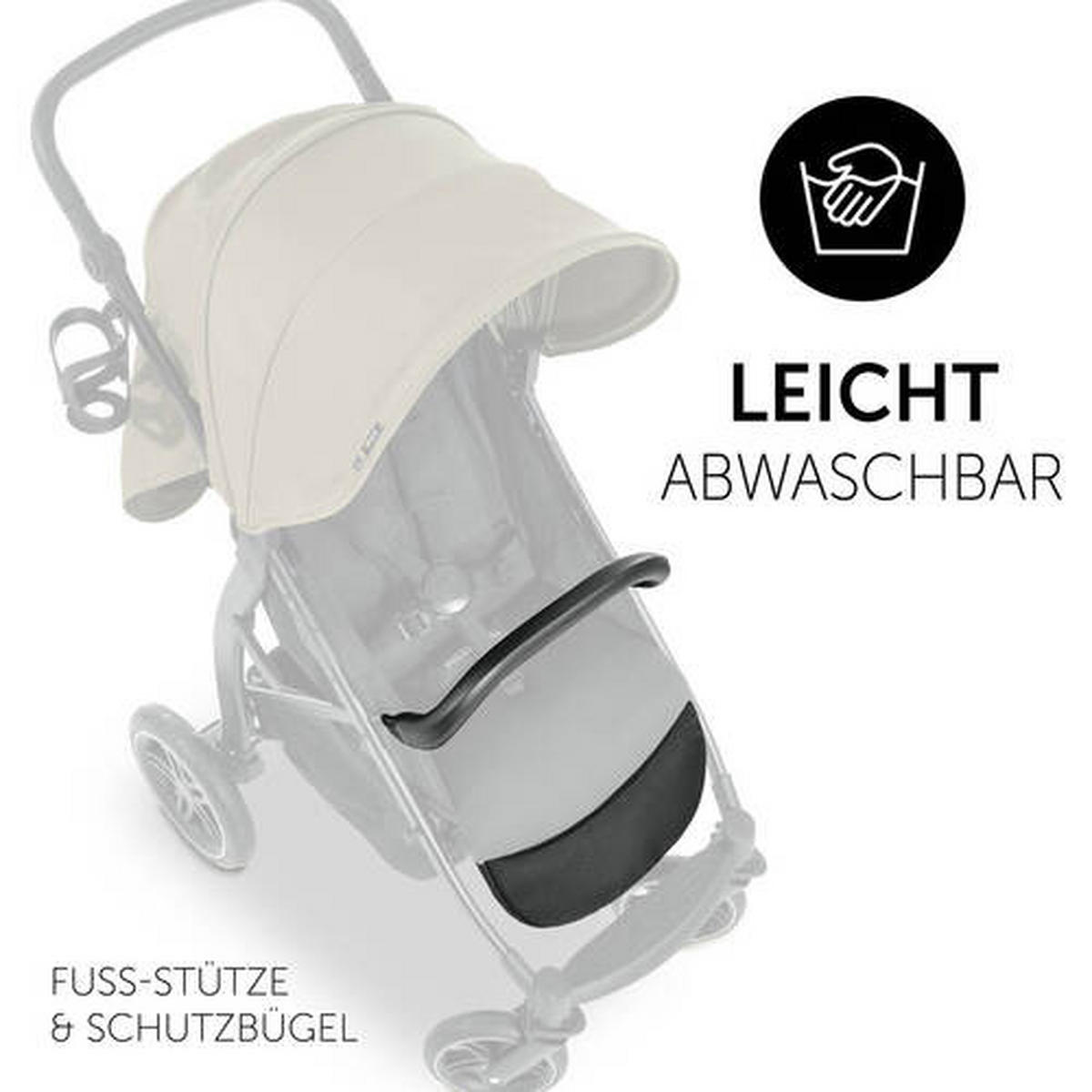 BUGGY RAPID 4D AIR  - Schwarz/Olivgrün, Basics, Textil/Metall (45,5/29/72cm) - Hauck