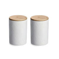 VORRATSDOSENSET  - Weiß, Basics, Keramik (10/15cm) - Zeller Present