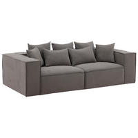 2-SITS SOFFA i plast, textil grå, svart  - grå/svart, Design, textil/plast (232/80/116cm) - Livetastic