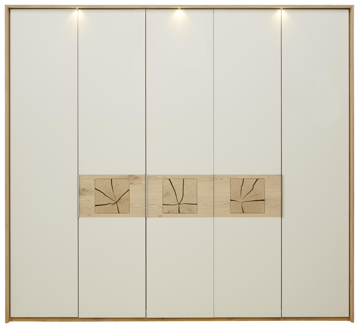 DREHTÜRENSCHRANK in Eichefarben, Sandfarben  - Sandfarben/Eichefarben, Konventionell, Holz/Holzwerkstoff (249,6/229,4/59,5cm) - Dieter Knoll