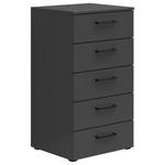 KOMMODE  in 45/83/40 cm  - Anthrazit/Schwarz, MODERN, Holzwerkstoff/Kunststoff (45/83/40cm) - Carryhome