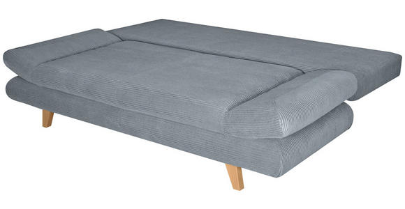SCHLAFSOFA mit Schlafen auf Sitzhöhe, haustierfreundlicher Bezug Cord Dunkelgrau - Dunkelgrau/Buchefarben, KONVENTIONELL, Holz/Textil (200/75/85cm) - Carryhome