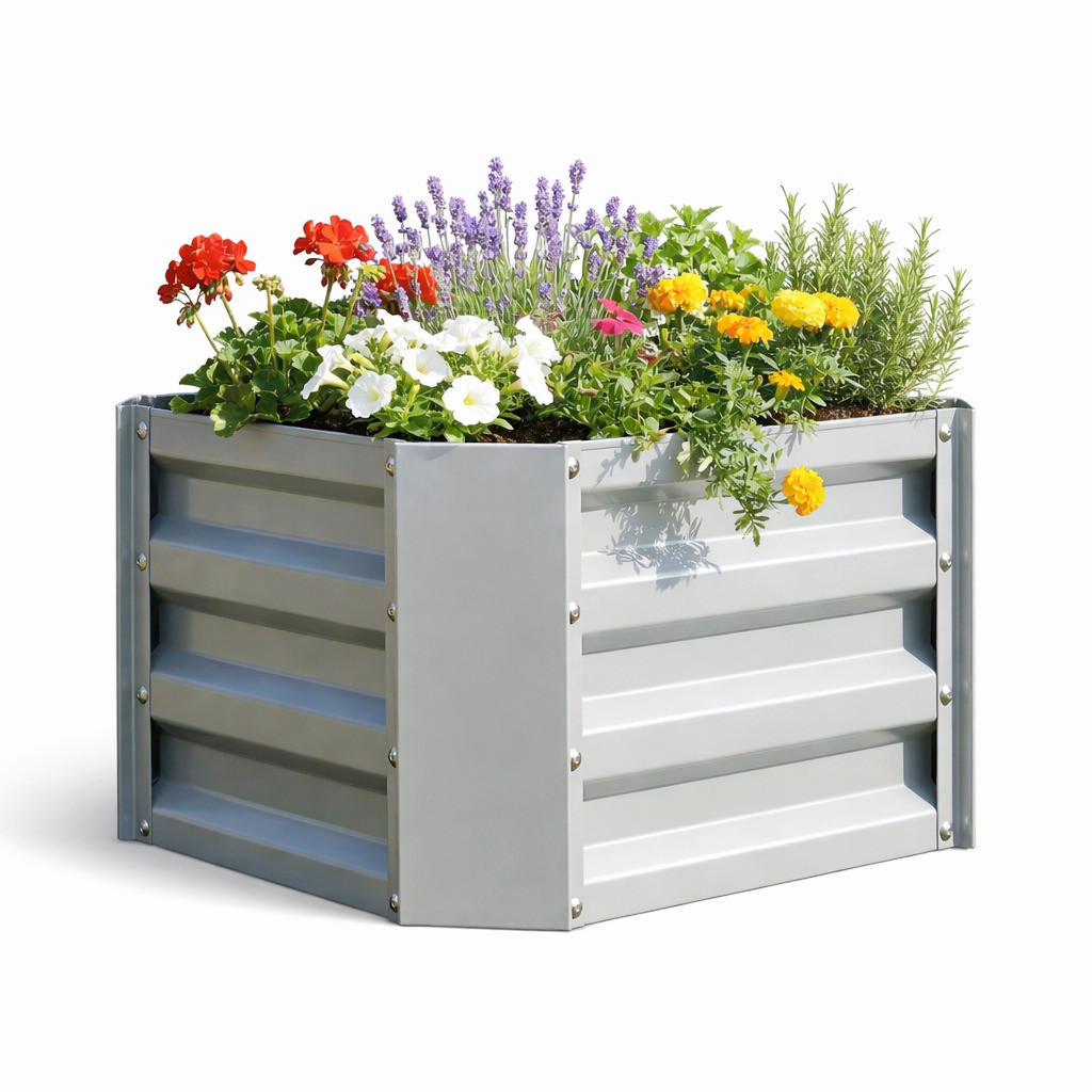 HOCHBEET - Silberfarben, Modern, Metall (50/30/40cm)