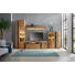 WOHNWAND Eiche furniert, massiv Eichefarben - Eichefarben/Silberfarben, Basics, Glas/Holz (327/209/50cm) - Voleo WOHNWAND Eiche furniert, massiv Eichefarben - Eichefarben/Silberfarben, Basics, Glas/Holz (327/209/50cm) - Voleo