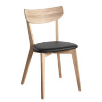 STOL glänsande  - vit/svart, Klassisk, trä/plast (48/80/47cm) - Rowico