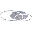 LED-DECKENLEUCHTE 54,7/40/7 cm   - Alufarben, Design, Kunststoff/Metall (54,7/40/7cm) - Novel