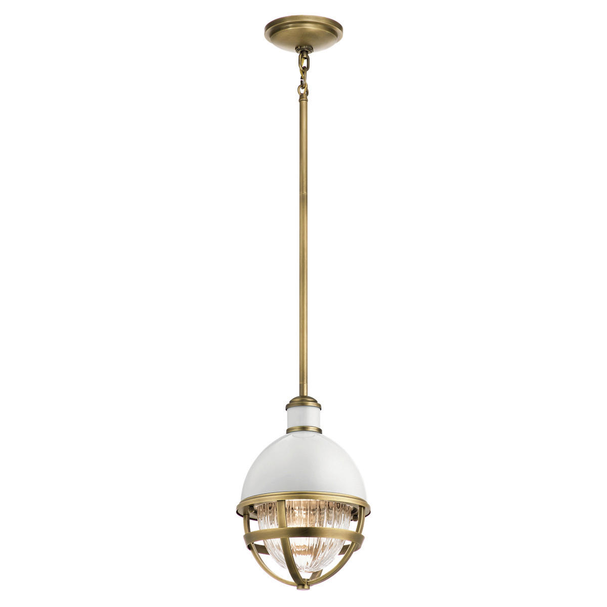 Elstead Lighting Hängeleuchte Tollis Weiß, Messing 44.5 cm
