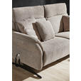 2-SITZER-SOFA Chenille Graubraun  - Graubraun/Schwarz, KONVENTIONELL, Textil/Metall (194/106/92cm) - Dieter Knoll