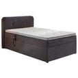 BOXSPRINGBETT 120/200 cm  in Grau  - Schwarz/Grau, KONVENTIONELL, Kunststoff/Textil (120/200cm) - Carryhome
