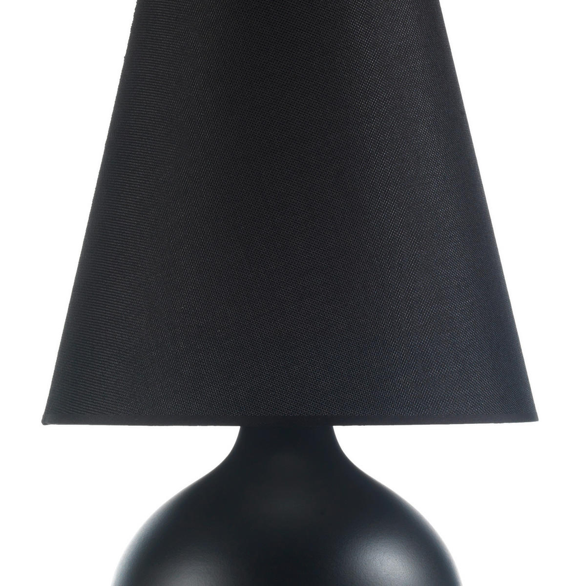 STOLNÍ LAMPA, E27, 35/70 cm  - černá, Konvenční, textil/keramika (35/70cm)