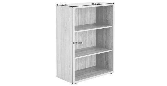 AKTENREGAL 81,8/110,5/40 cm - Trüffeleichefarben/Schwarz, KONVENTIONELL, Holzwerkstoff/Kunststoff (81,8/110,5/40cm) - Voleo