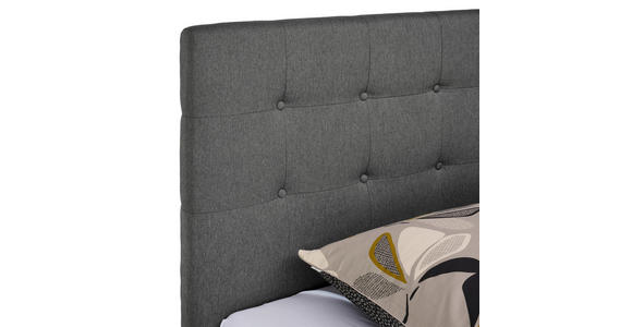 POLSTERBETT Lattenrost Anthrazit 180/200 cm - Anthrazit, MODERN, Holz/Textil (180/200cm) - Carryhome