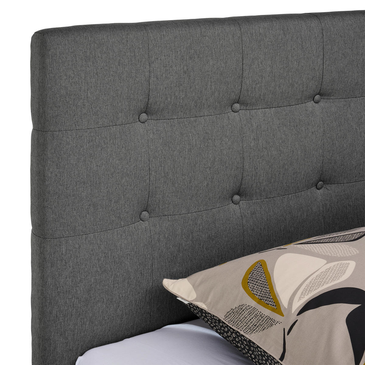 ČALÚNENÁ POSTEĽ, 180/200 cm, antracitová - antracitová, Modern, drevo/textil (180/200cm) - Carryhome
