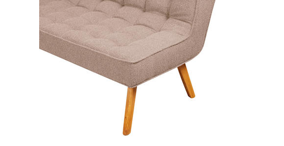 SITZBANK 183/90/79 cm Webstoff Beige Eiche vollmassiv  - Eichefarben/Beige, Design, Holz/Textil (183/90/79cm) - Linea Natura