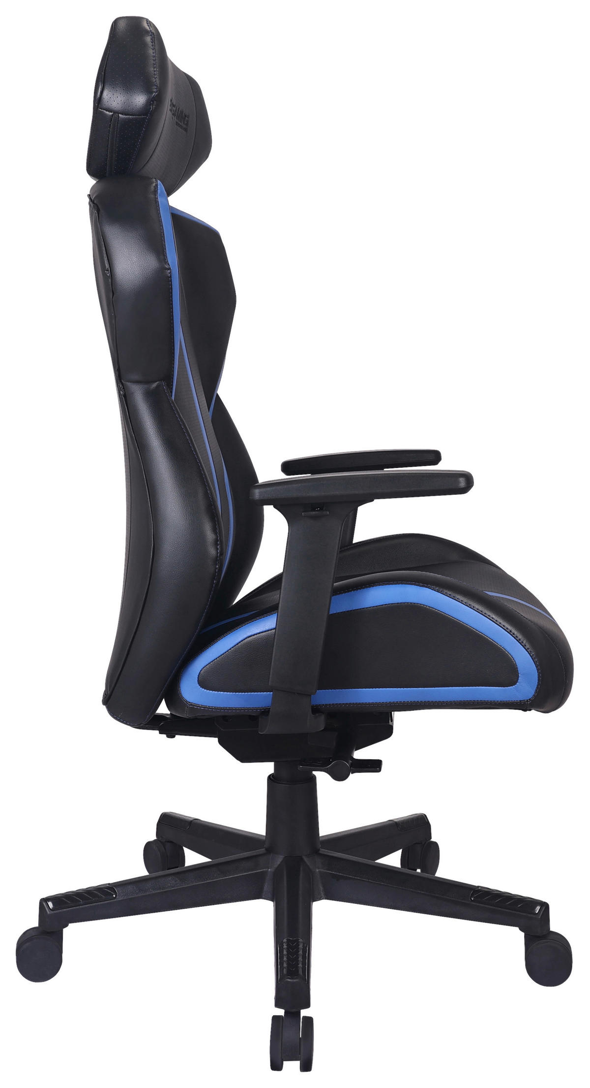 GAMINGSTUHL Blau, Schwarz Metall, Kunststoff, Textil   - Blau/Schwarz, Design, Kunststoff/Textil (69/117-125/60cm) - BX Gaming