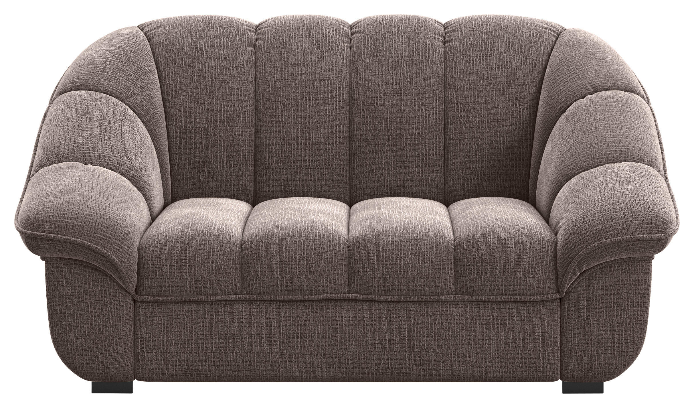 2-SITZER-SOFA Chenille Braun  - Schwarz/Braun, KONVENTIONELL, Kunststoff/Textil (163/88/104cm) - Welnova
