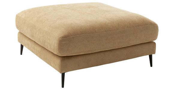 ECKSOFA in Flachgewebe Gelb 253/177 cm - Gelb/Schwarz, Design, Textil/Metall (253/177cm) - Dieter Knoll