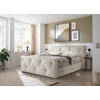 BOXSPRINGBETT 180/200 cm  in Creme  - Creme/Schwarz, Design, Holzwerkstoff/Kunststoff (180/200cm) - Boxxx