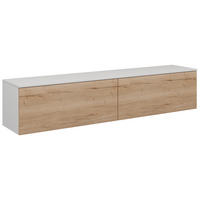 LOWBOARD  180,3/37,6/37,4 cm  individuell planbar, hängend, in verschiedenen Größen erhältlich, in verschiedenen Holzdekoren erhältlich  - Eichefarben/Weiß, Design, Holzwerkstoff (180,3/37,6/37,4cm) - Celina Home