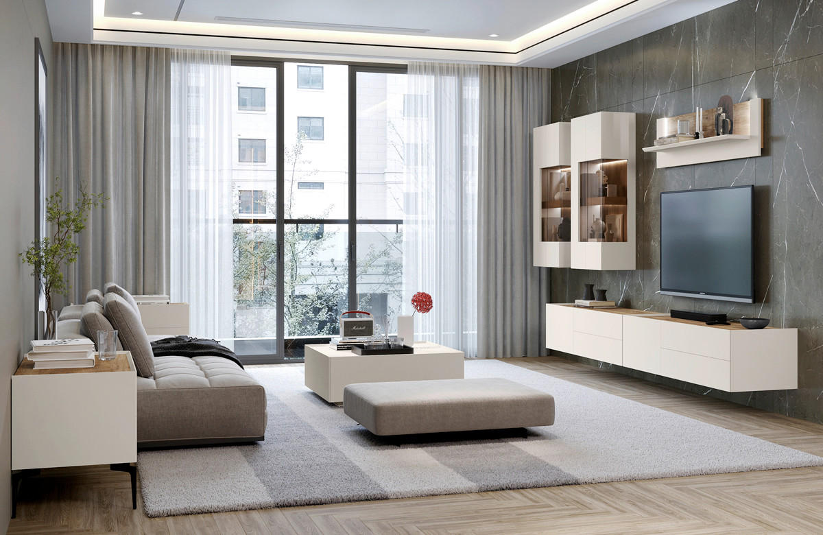 TV KOMODA kašmir  - kašmir, Dizajnerski, metal/pločasti materijal (206/57/47cm) - Voleo