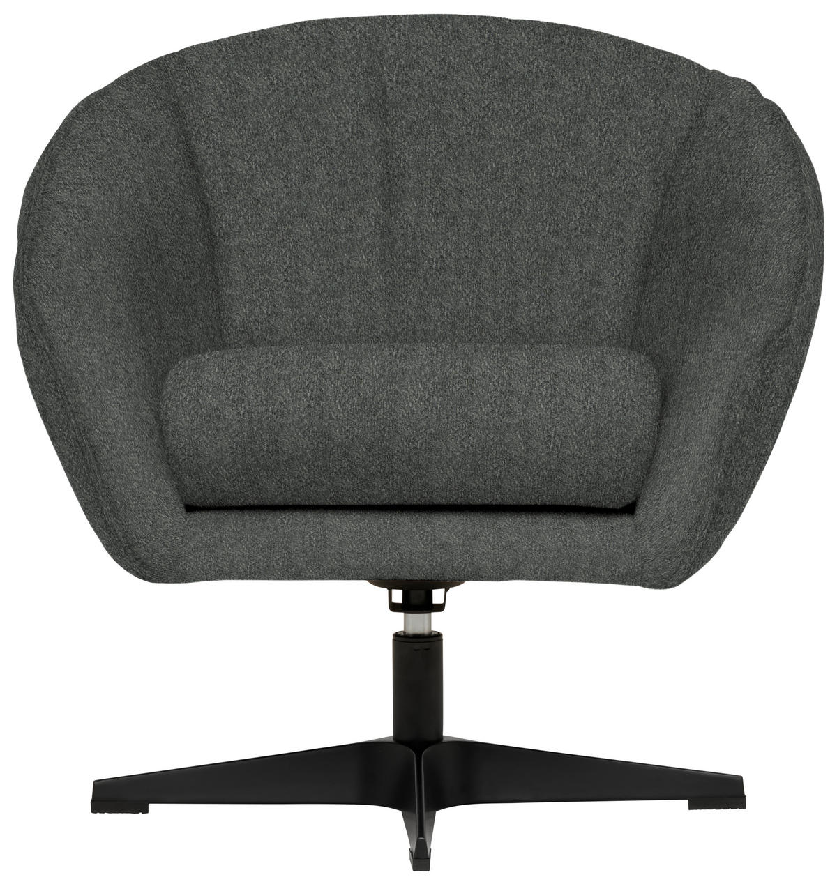 SESSEL in Chenille Anthrazit  - Anthrazit/Schwarz, Design, Textil/Metall (80/78/80cm) - Stylife