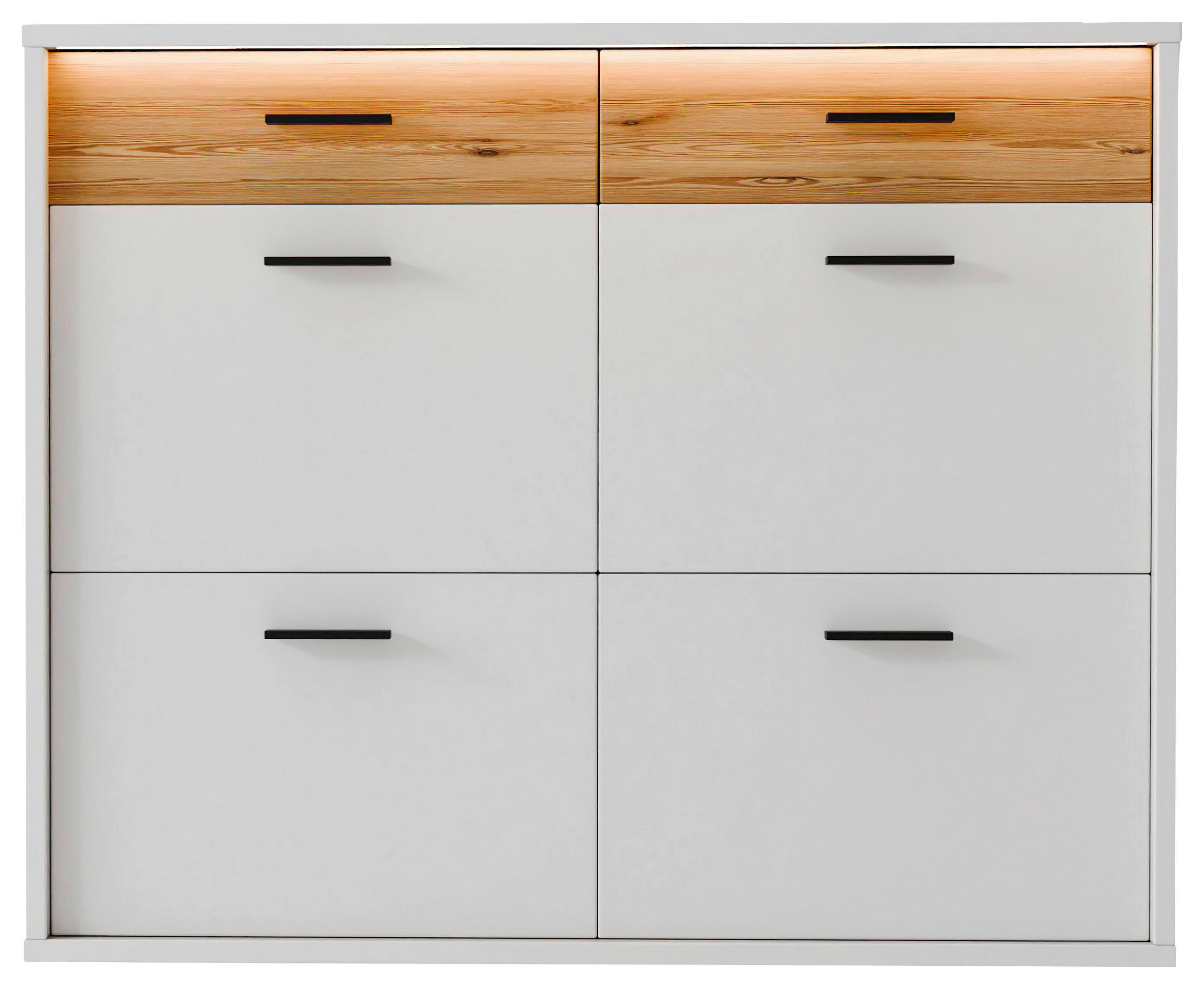 HÄNGESCHUHSCHRANK 125/101/37 cm  - Eichefarben/Anthrazit, Design, Holzwerkstoff/Metall (125/101/37cm) - Xora