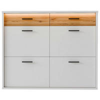 HÄNGESCHUHSCHRANK 125/101/37 cm  - Eichefarben/Anthrazit, Design, Holzwerkstoff/Metall (125/101/37cm) - Xora