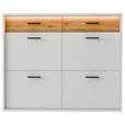 HÄNGESCHUHSCHRANK 125/101/37 cm  - Eichefarben/Anthrazit, Design, Holzwerkstoff/Metall (125/101/37cm) - Xora