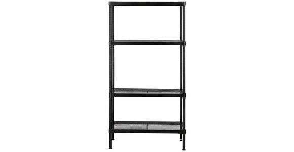 REGAL  75/150/32 cm Schwarz  - Schwarz, Basics, Kunststoff/Metall (75/150/32cm) - Carryhome