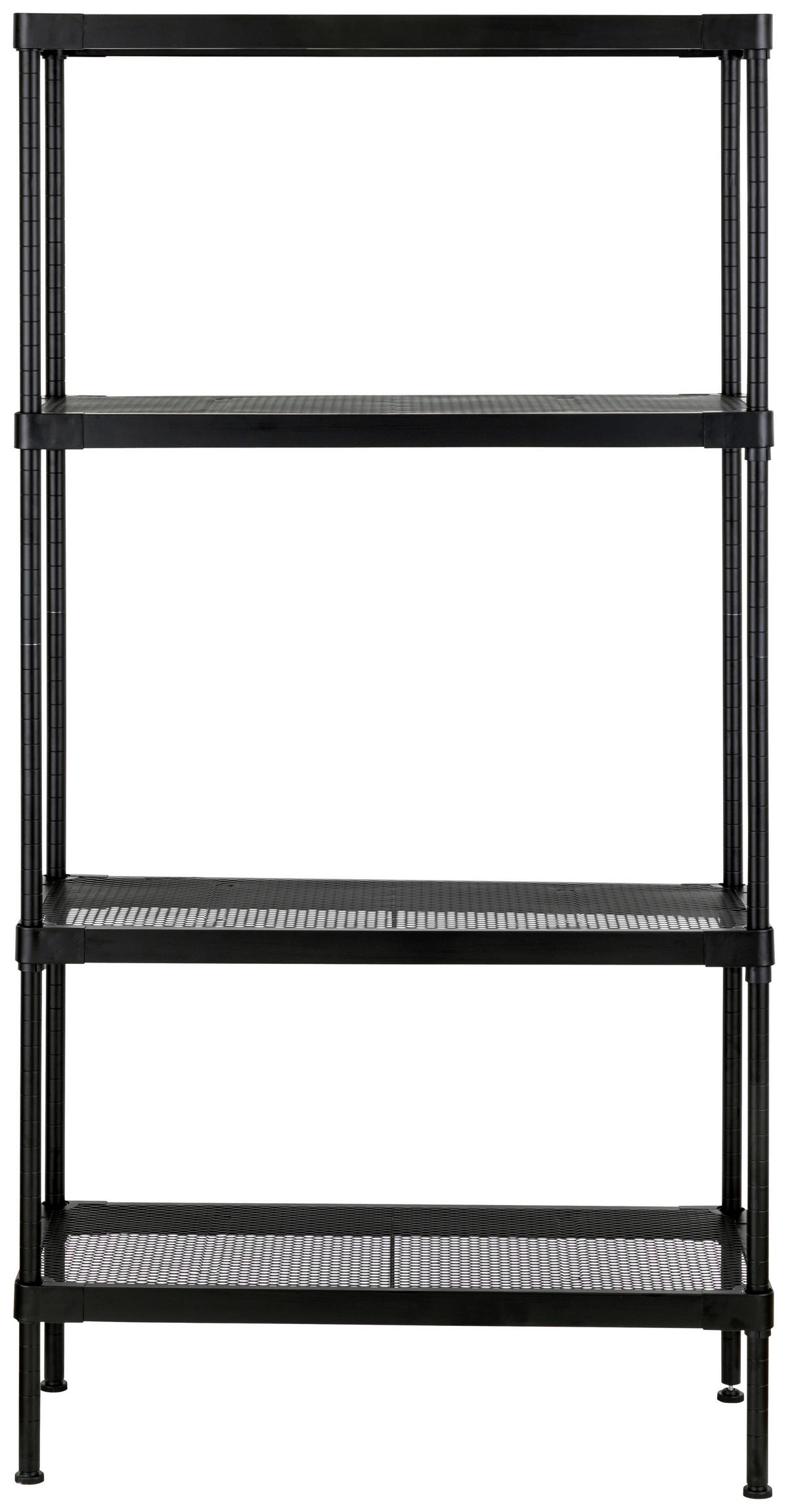 REGAL Schwarz  - Schwarz, Basics, Kunststoff/Metall (75/150/32cm) - Carryhome