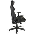 GAMINGSTUHL  in Lederlook, Mikrofaser Schwarz  - Schwarz, Design, Kunststoff/Textil (72/128-138/72cm) - Xora