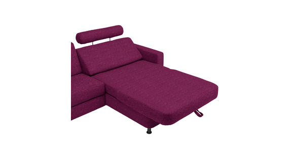 ECKSOFA in Webstoff Lila  - Lila/Schwarz, Design, Kunststoff/Textil (257/165cm) - Xora