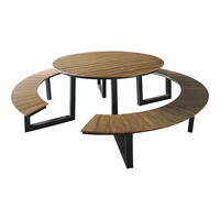 GARTENSET 3-teilig Aluminium  - Anthrazit/Teakfarben, KONVENTIONELL, Kunststoff/Metall (239/74cm)