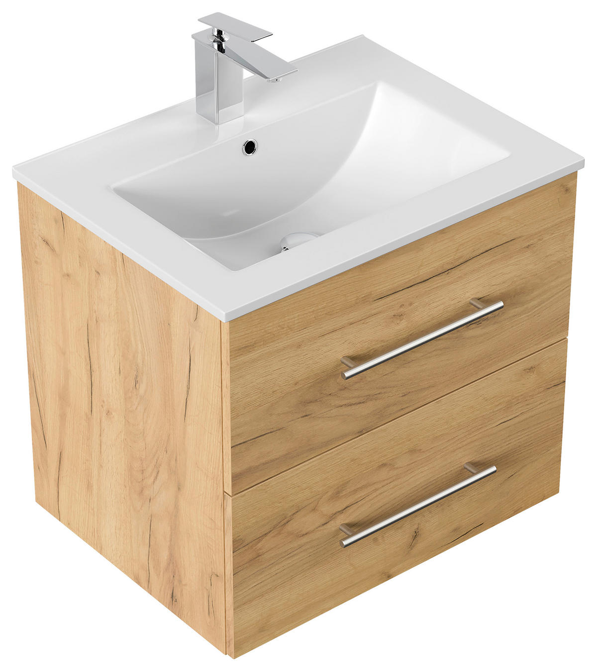 WASCHTISCHKOMBI 61,5 cm  - Eichefarben/Weiß, Basics, Keramik/Holzwerkstoff (61,5cm) - MID.YOU