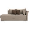 HEVERŐ textil bézs  - bézs/krómszínű, Design, műanyag/textil (220/93/100cm) - Xora