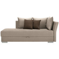 HEVERŐ textil bézs  - bézs/krómszínű, Design, műanyag/textil (220/93/100cm) - Xora