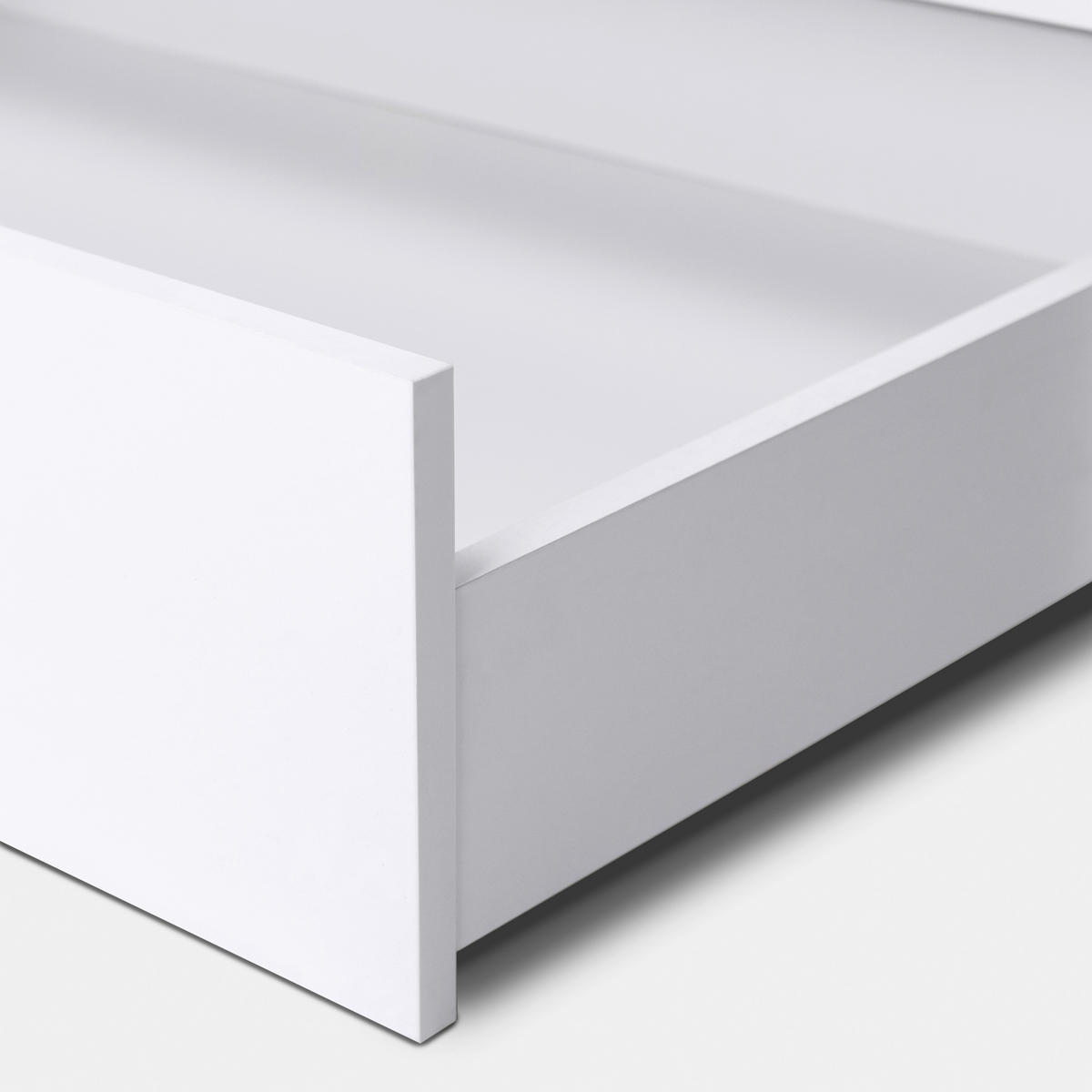 STAURAUMBETT 90/200 cm  in Weiß Hochglanz  - Weiß Hochglanz/Weiß, MODERN, Holzwerkstoff (90/200cm) - MID.YOU