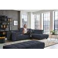 ECKSOFA  in Mikrofaser Dunkelgrau  301/207 cm  - Dunkelgrau/Schwarz, Design, Textil/Metall (301/207cm) - Xora